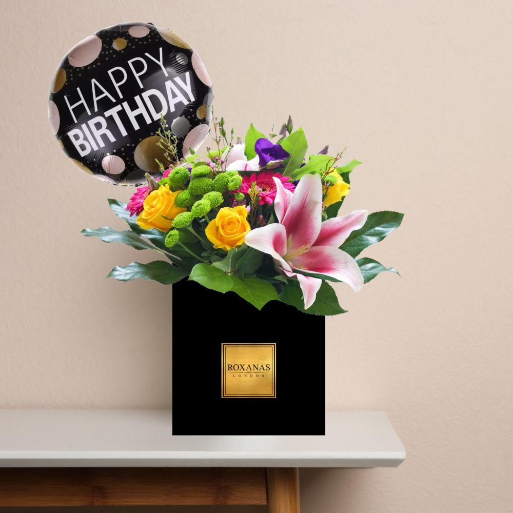 The Splendid Birthday Flower Box - Roxanas Flower Delivery